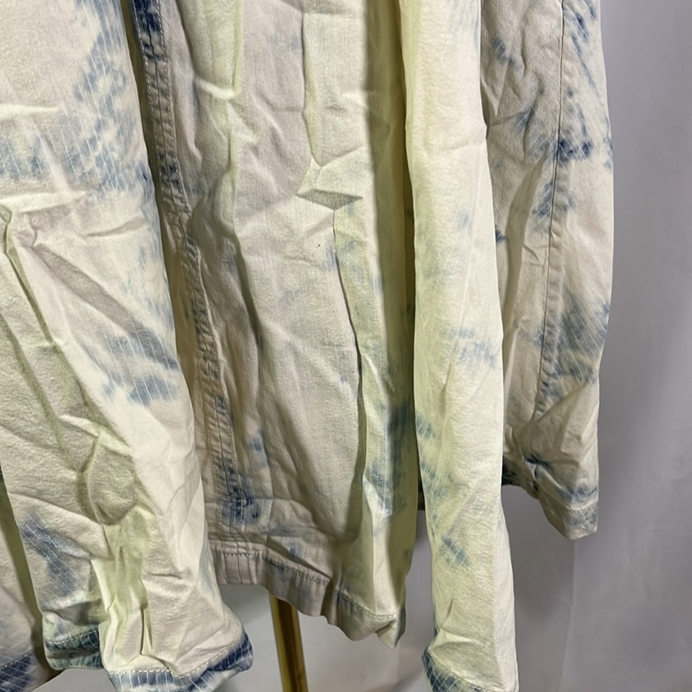 NWT Anthropologie Holding Horses Bleached Tie Dye Denim Swing Dress - Picture 9 of 16